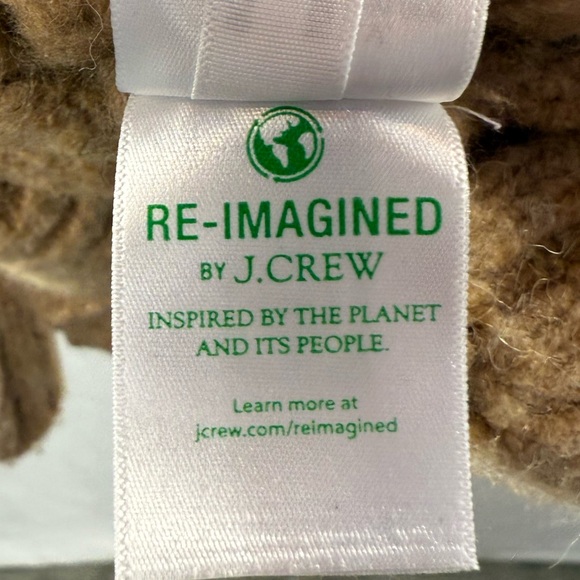 J. Crew Cable Knit Stretch Merino Wool Cardigan Sweater in Brown Size Medium - Picture 8 of 9